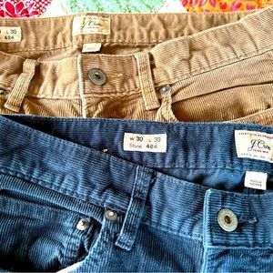 J.Crew Corduroy Pants in Tan and Blue